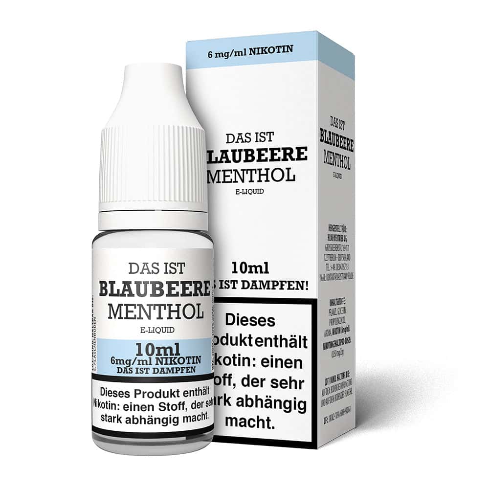 Das ist Dampfen Blaubeere Menthol Liquid