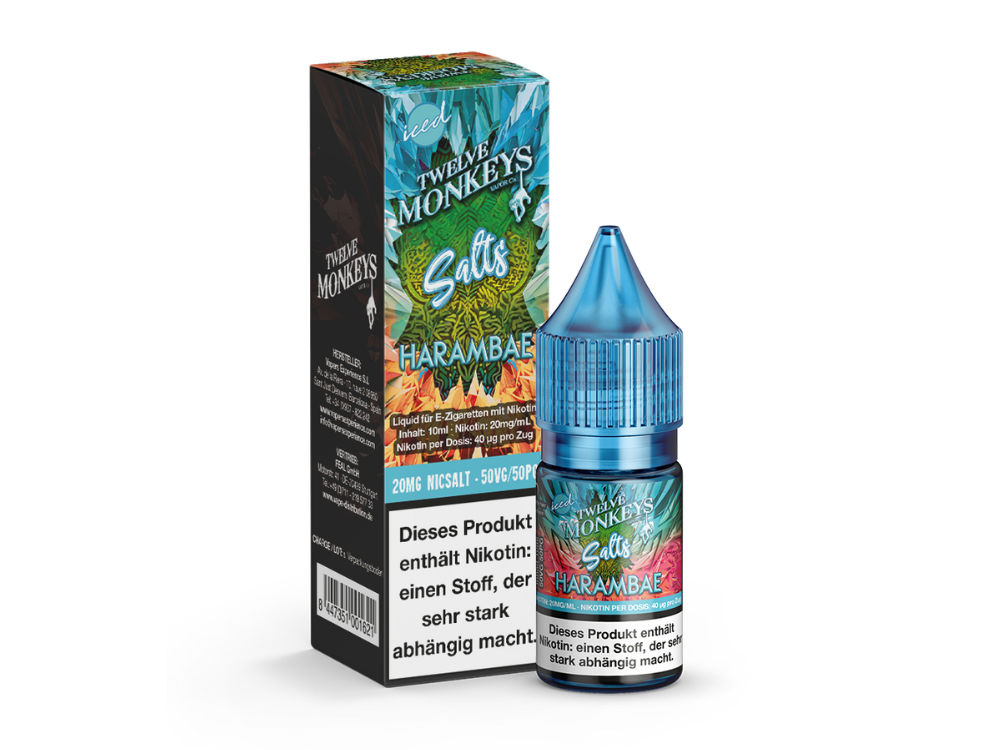 Twelve Monkeys Iced Harambae Nikotinsalz Liquid
