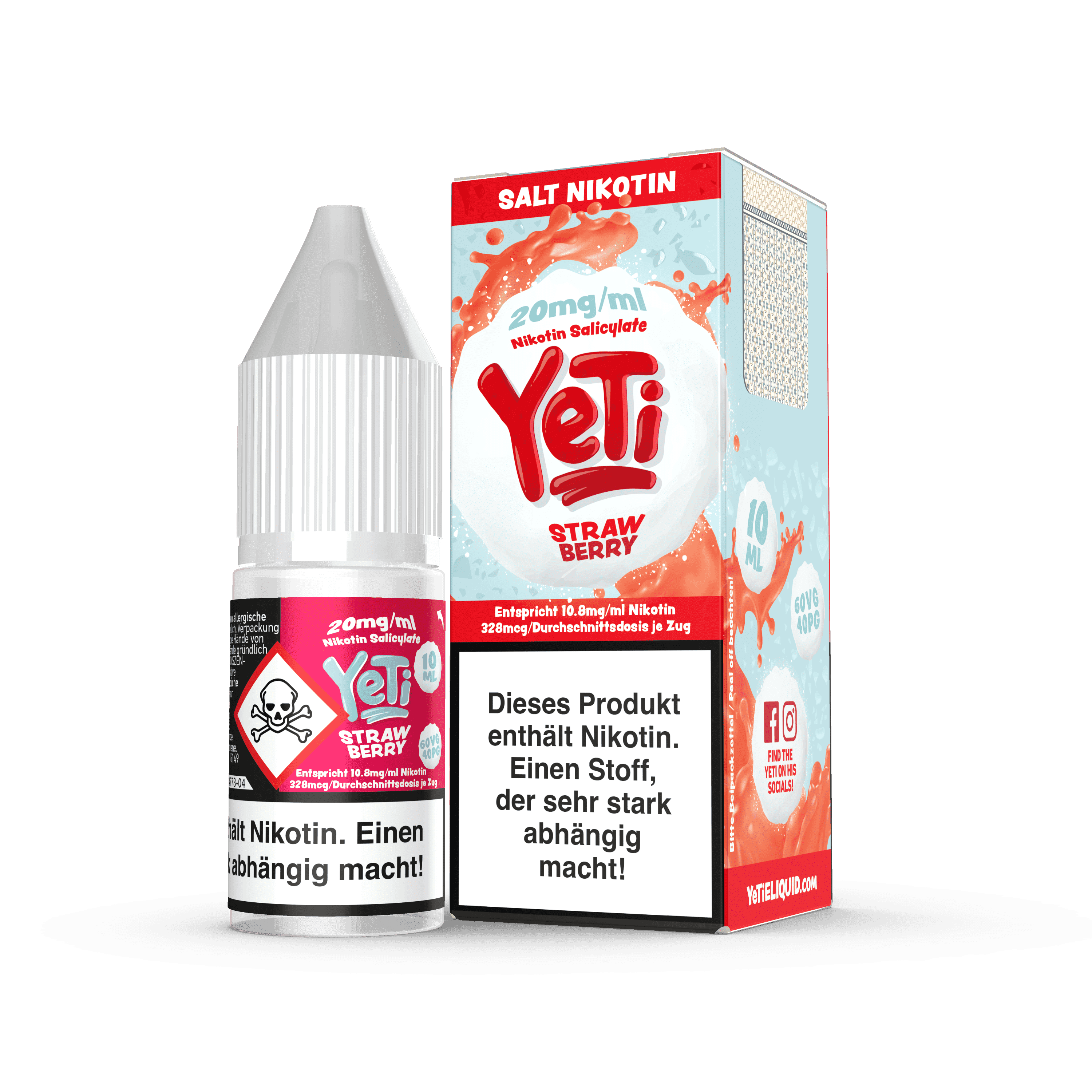 YeTi Strawberry Nikotinsalz Liquid