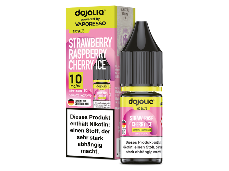 Dojoliq Strawberry Raspberry Cherry Ice Nikotinsalz Liquid
