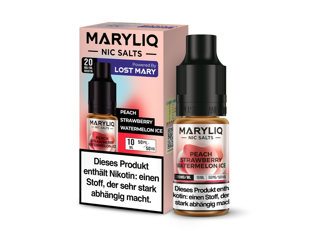 MARYLIQ Peach Strawberry Watermelon Ice Nikotinsalz Liquid