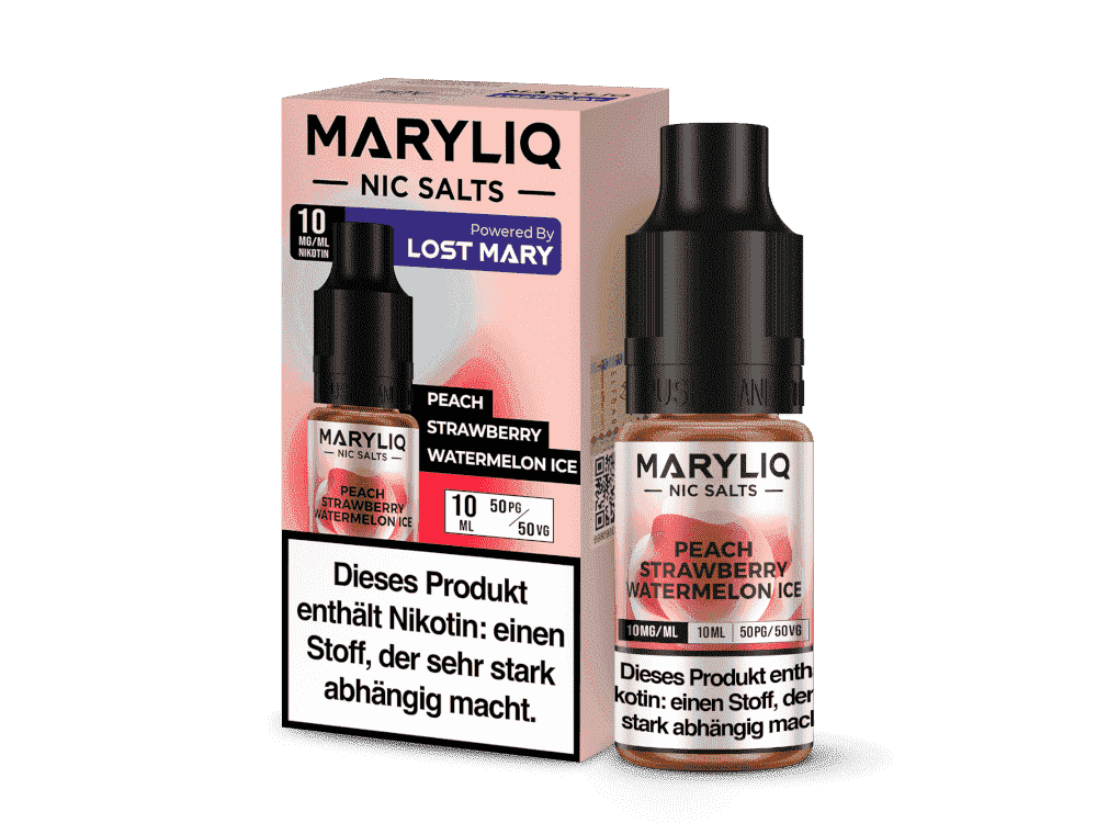 MARYLIQ Peach Strawberry Watermelon Ice Nikotinsalz Liquid