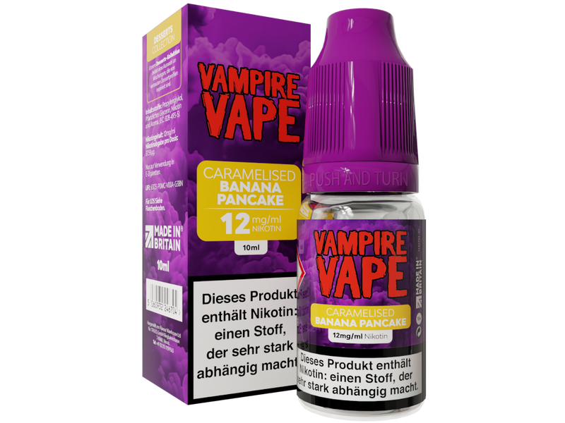 Vampire Vape Dessert Collection Caramelised Banana Pancake Liquid