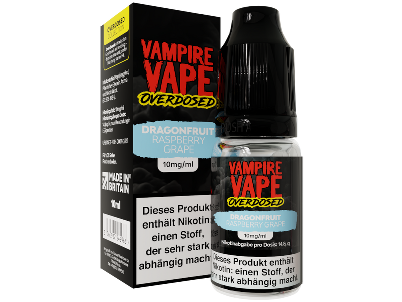 Vampire Vape Dragonfruit Raspberry Grape Overdosed Nikotinsalz Liquid